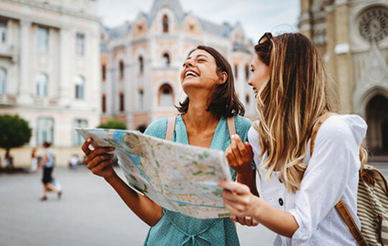 Young Women On Vacation